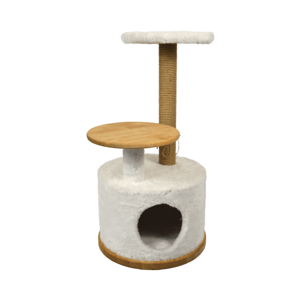 Comme Un Roi - Arbre à Chat Griffoir 1 poteau avec niche