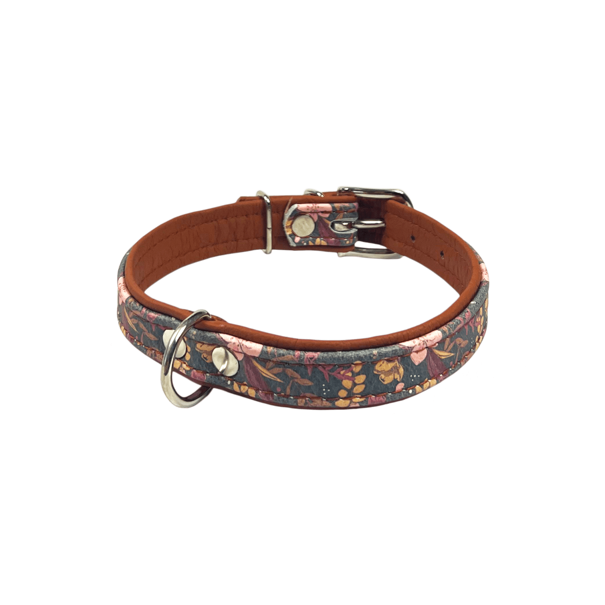 Comme Un Roi - Collier Cuir Bella Terra Caramel pour Chien