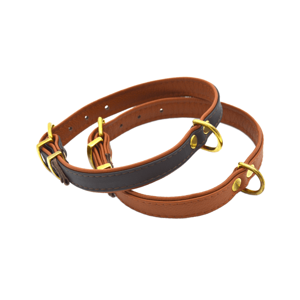 Comme Un Roi - Collier Cuir So Chic Caramel pour Chien