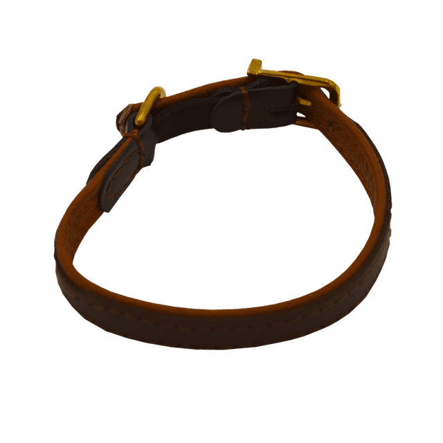 Comme Un Roi - Collier Cuir So Chic Marron / Caramel pour Chat - TU