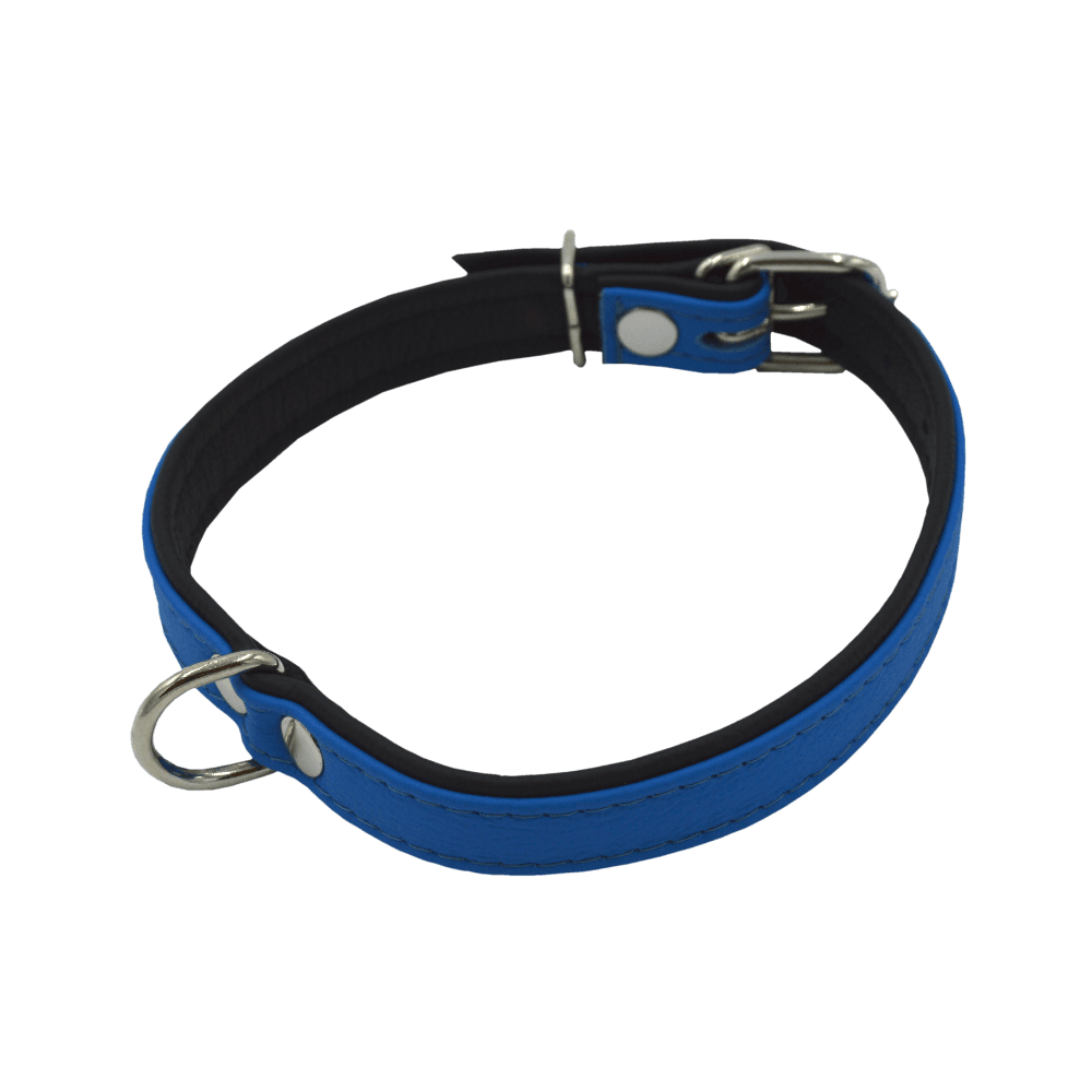 Comme Un Roi - Collier Cuir So Funky Bleu / Noir pour Chien