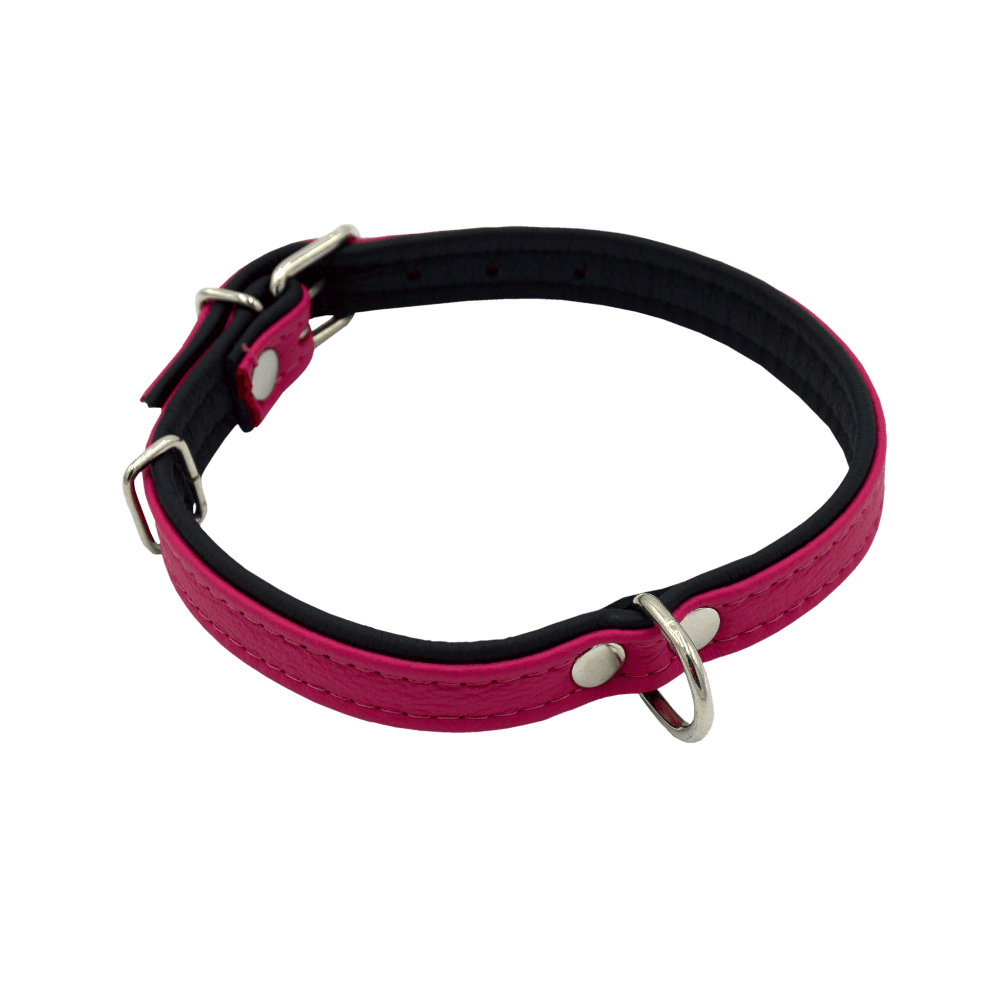 Comme Un Roi - Collier Cuir So Funky Rose / Noir pour Chien