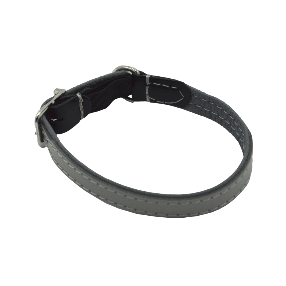 Comme Un Roi - Collier Cuir So Nature Gris pour Chat - TU