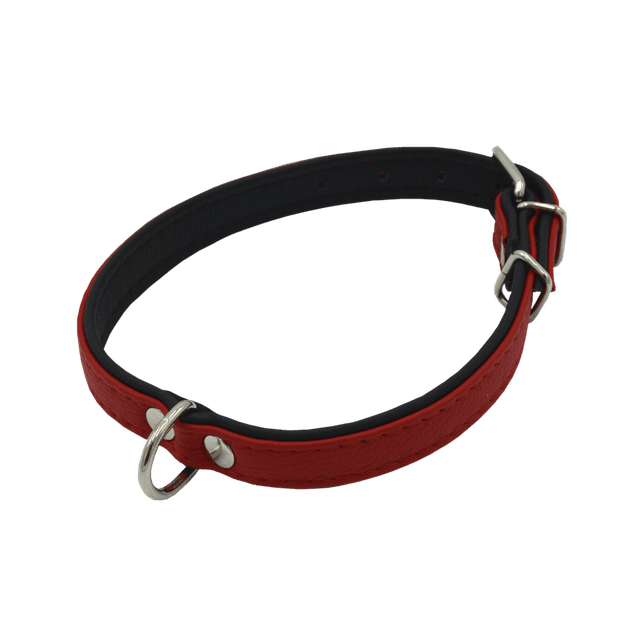 Comme Un Roi - Collier Cuir So Trendy Rouge / Noir pour Chien