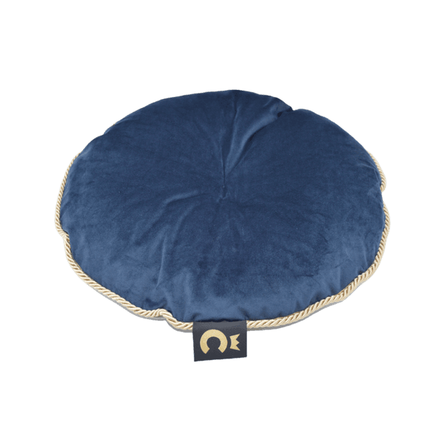 Comme Un Roi - Coussin Rond Palace Bleu pour chien et chat