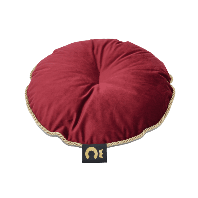 Comme Un Roi - Coussin Rond Palace Rouge pour chien et chat