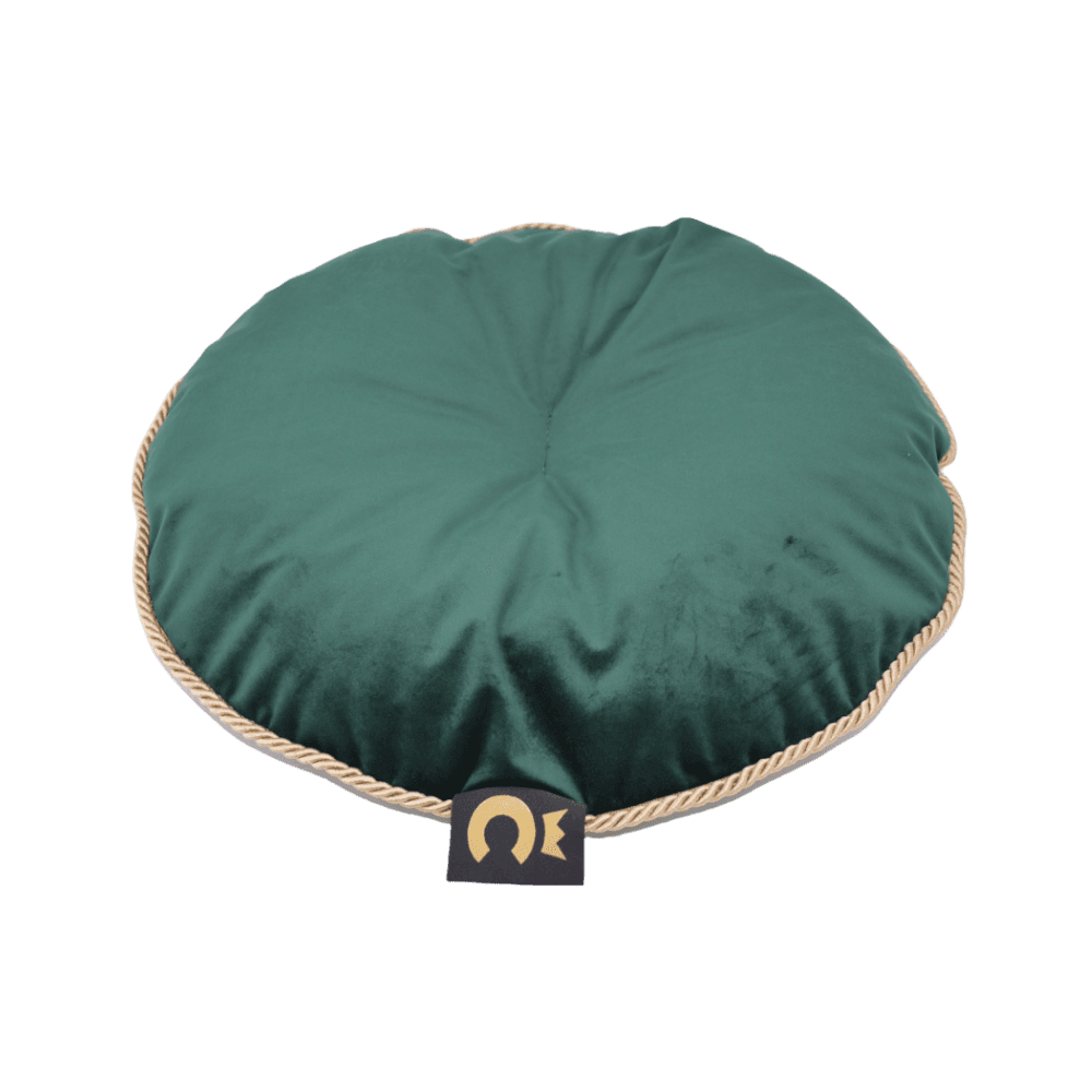 Comme Un Roi - Coussin Rond Palace Vert pour chien et chat