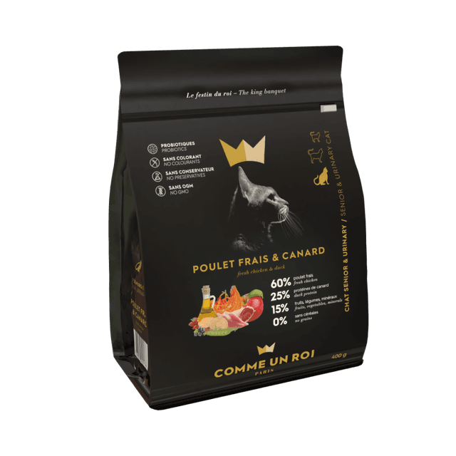 Comme Un Roi - Croquettes Urinary Poulet Frais et Canard Chat Senior