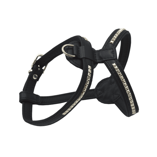 Comme Un Roi - Harnais Bulldog Cuir So Chic Noir pour Chien