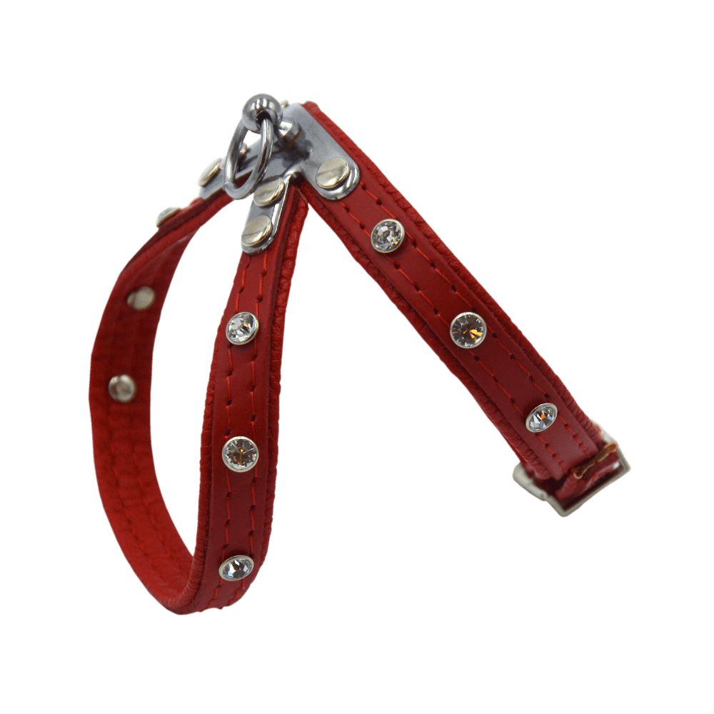 Comme Un Roi - Harnais Cuir So Trendy Rouge pour Chien