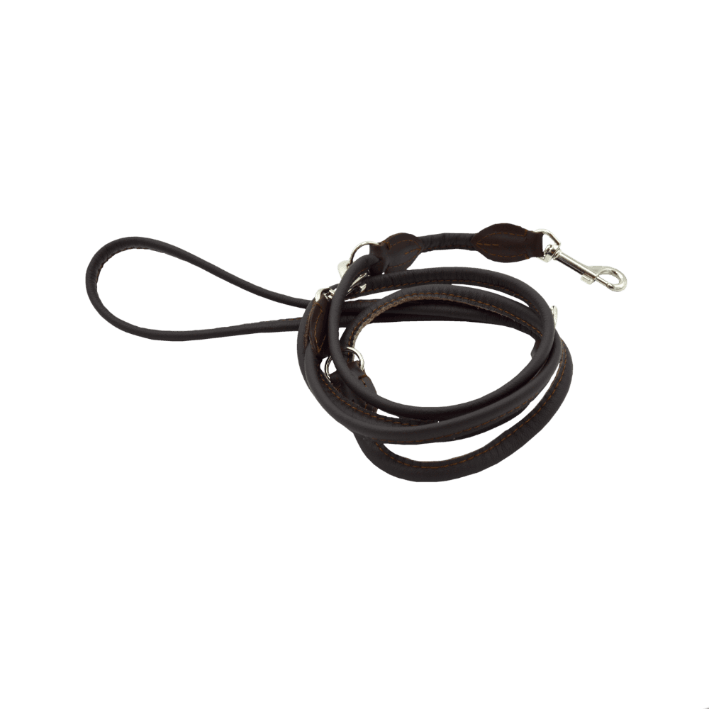 Comme Un Roi - Laisse Cuir Ajustable So Chic Marron pour Chien ou Chat - TU