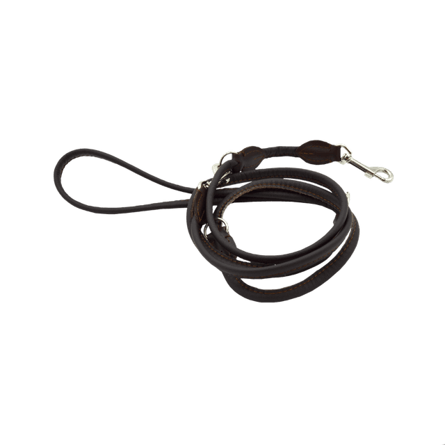 Comme Un Roi - Laisse Cuir Ajustable So Chic Marron pour Chien ou Chat - TU