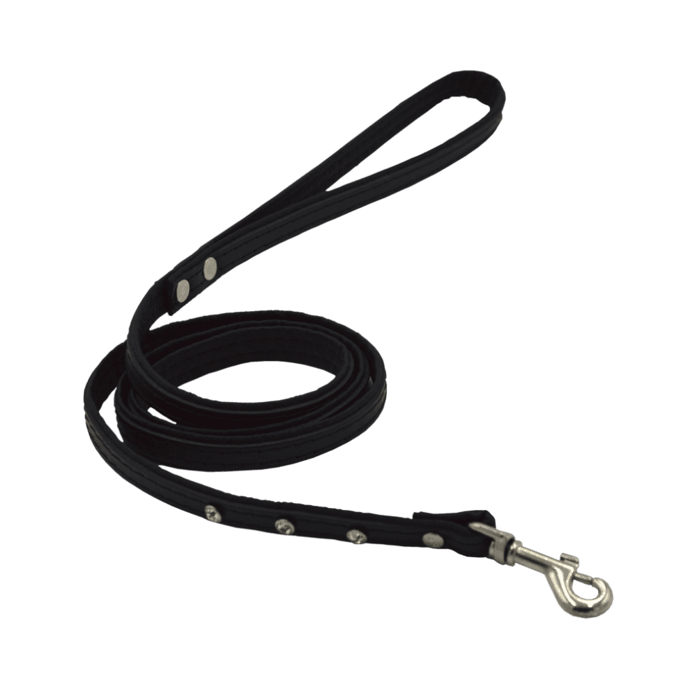 Comme Un Roi - Laisse Cuir et Strass So Chic Noir pour Chien ou Chat - TU