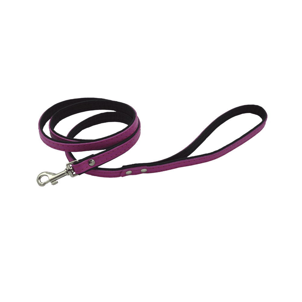 Comme Un Roi - Laisse Cuir So Funky Rose / Noir pour Chien ou Chat - TU