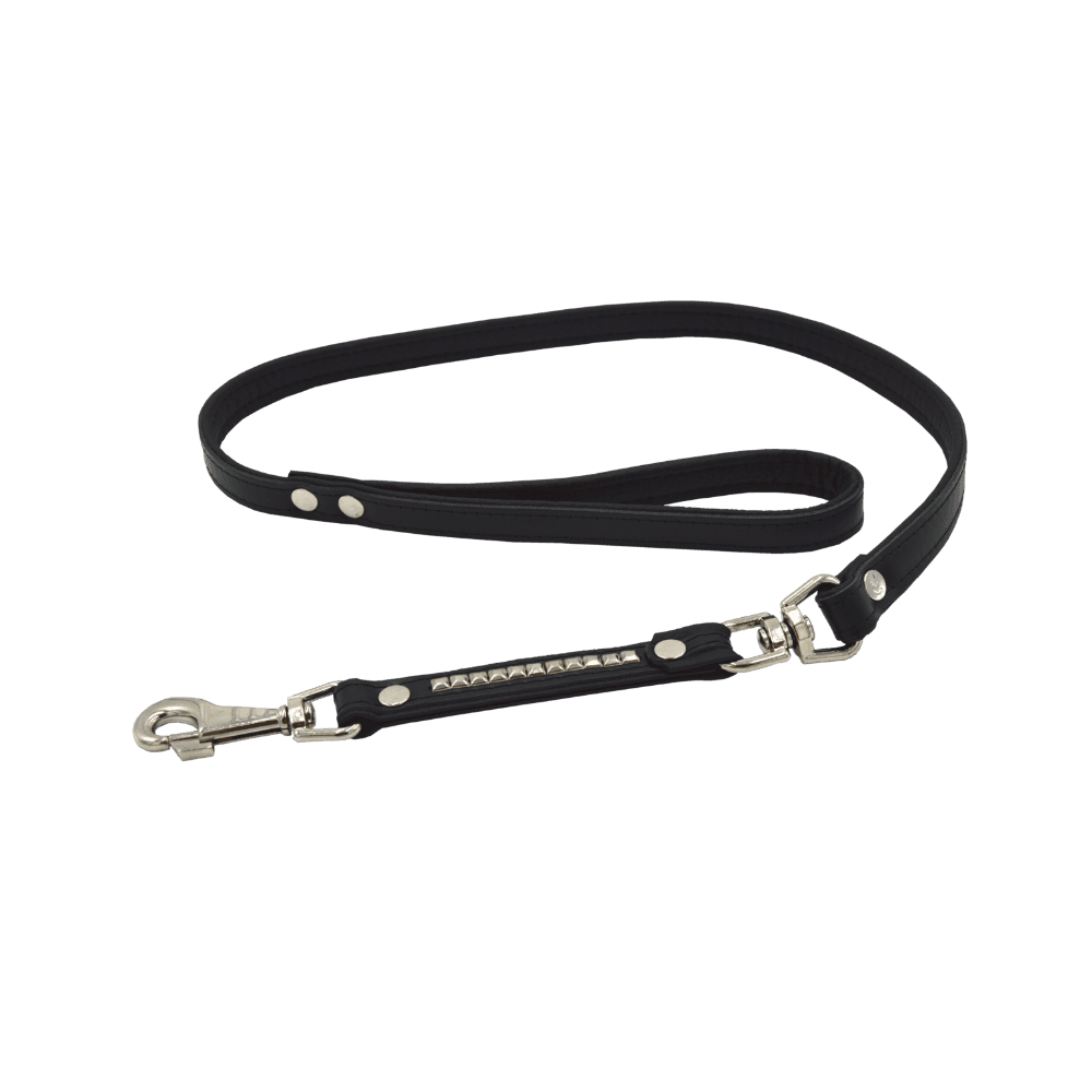 Comme Un Roi - Laisse So Chic Cuir Noir Bulldog - TU