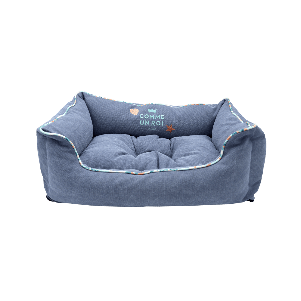 Comme Un Roi - Panier Douillet So Trendy Denim pour Chien et Chat
