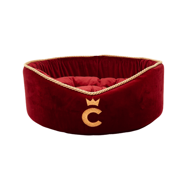 Comme Un Roi - Panier Rond Palace Rouge pour chien et chat