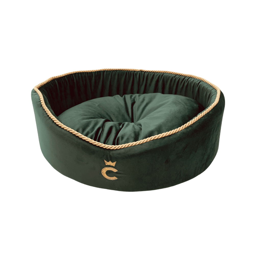 Comme Un Roi - Panier Rond Palace Vert pour chien et chat