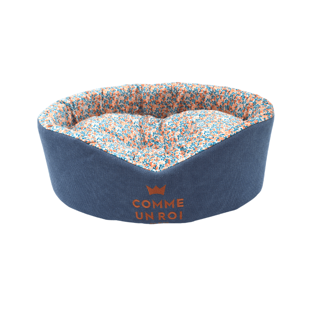Comme Un Roi - Panier Rond So Trendy Denim pour Chien et Chat