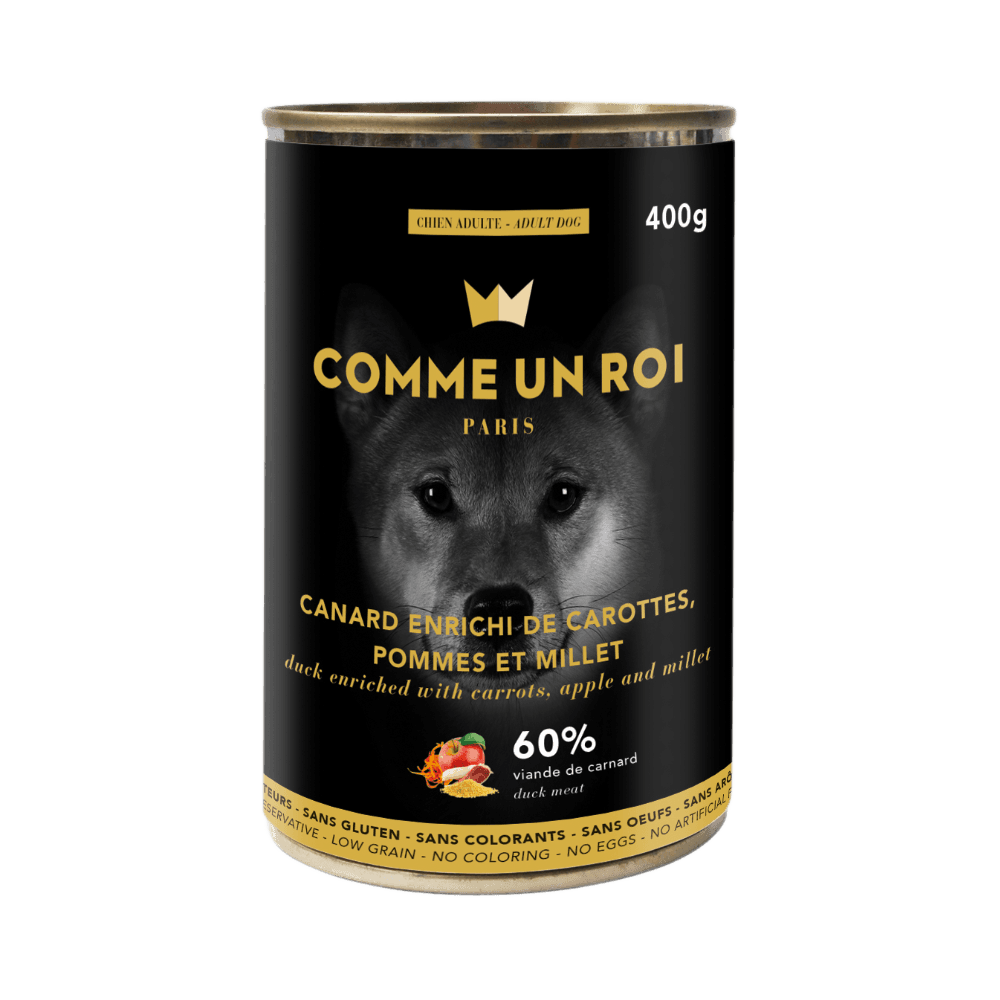 Comme Un Roi - Pâtée Sans Céréales Canard Chien 400 gr
