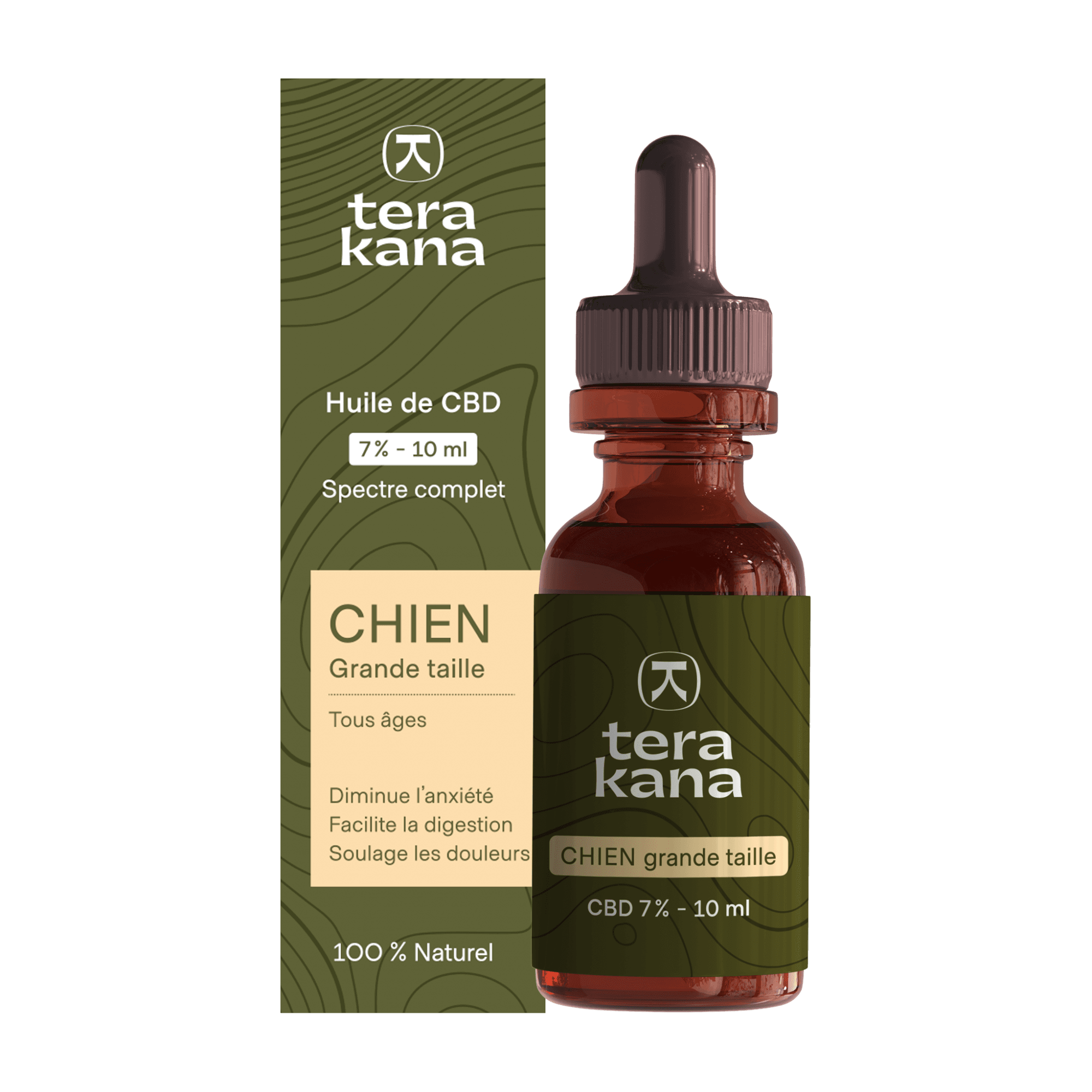 Tera Kana - Huile CBD Chien Grande Taille 7% 10ml