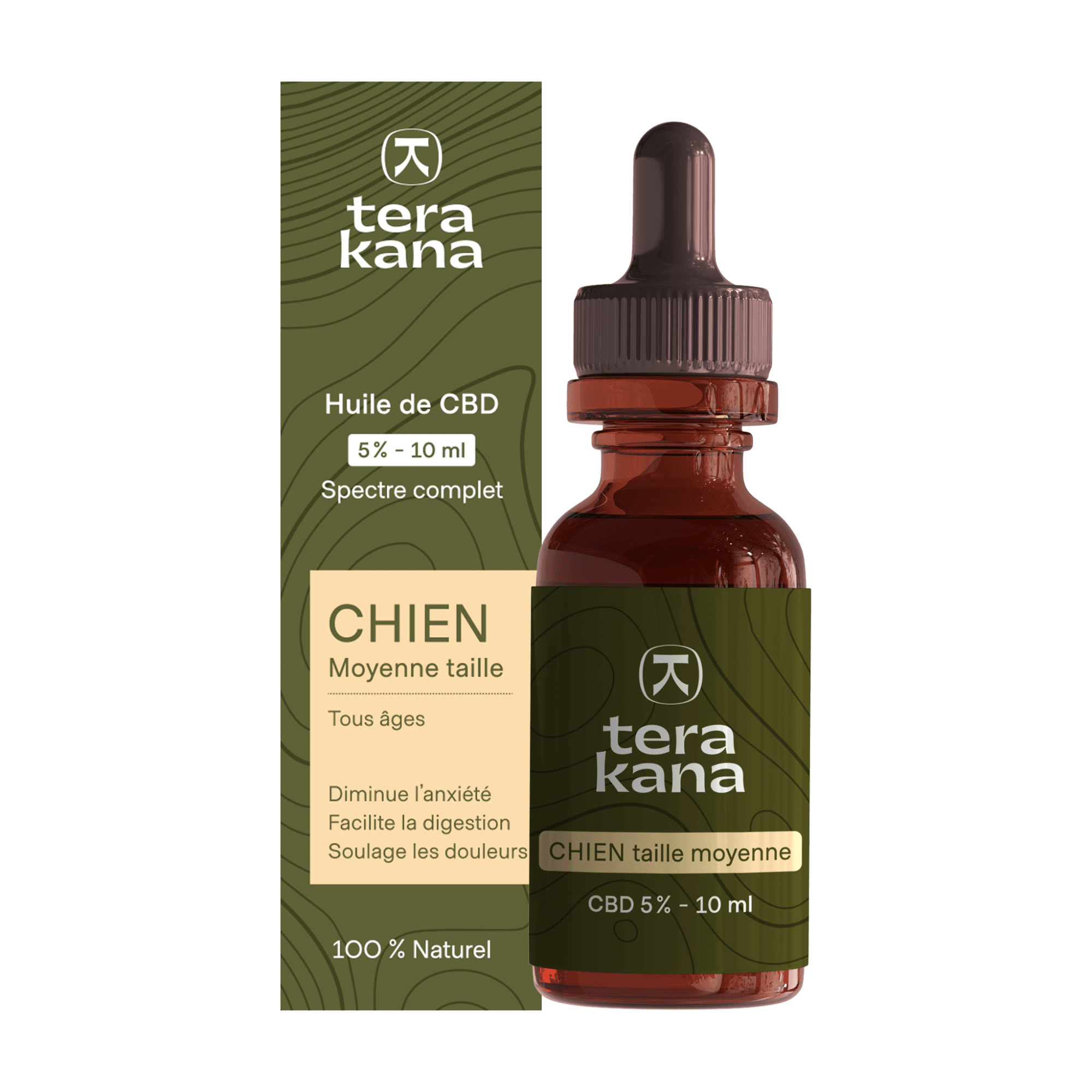 Tera Kana - Huile CBD Chien Moyenne Taille 5% 10ml