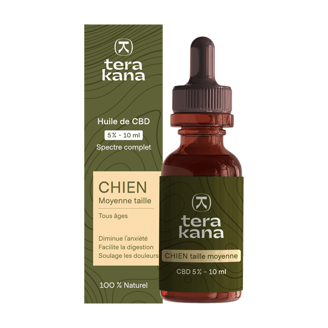 Tera Kana - Huile CBD Chien Moyenne Taille 5% 10ml