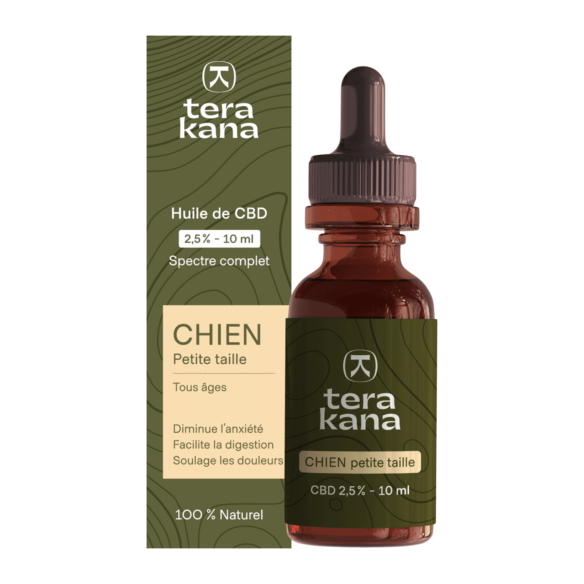 Tera Kana - Huile CBD Chien Petite Taille 2,5% 10ml