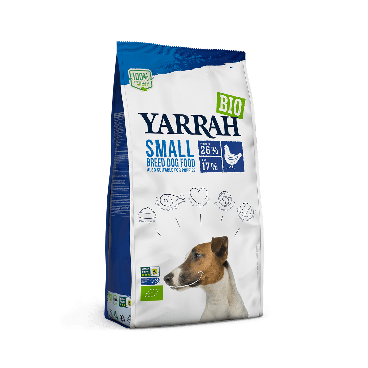 Yarrah - Croquettes Bio Poulet Chien Adulte & Chiot Petite Race