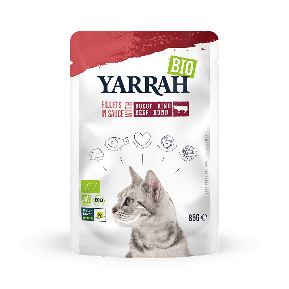 Yarrah - Pochon Bio Filets en Sauce Boeuf Chat 85gr