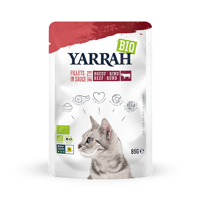 Yarrah - Pochon Bio Filets en Sauce Boeuf Chat 85gr