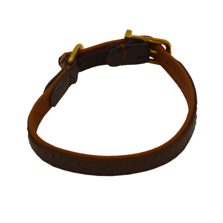 Comme Un Roi - Collier Cuir So Chic Marron / Caramel pour Chat - TU