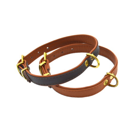 Comme Un Roi - Collier Cuir So Chic Marron / Caramel pour Chien