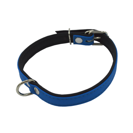 Comme Un Roi - Collier Cuir So Funky Bleu / Noir pour Chien