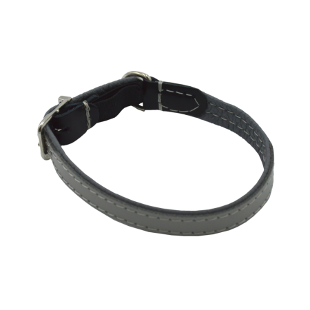 Comme Un Roi - Collier Cuir So Nature Gris pour Chat - TU