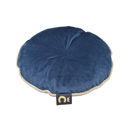 Comme Un Roi - Coussin Rond Palace Bleu pour chien et chat