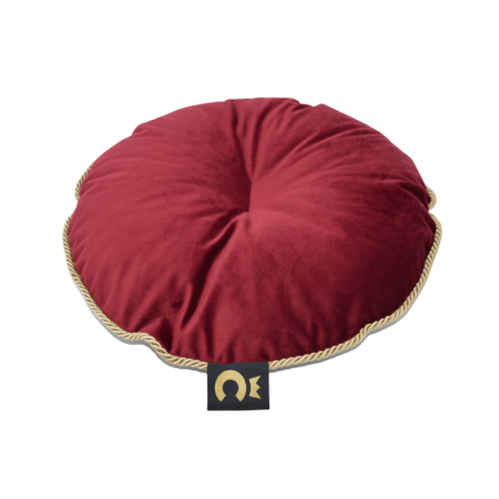 Comme Un Roi - Coussin Rond Palace Rouge pour chien et chat