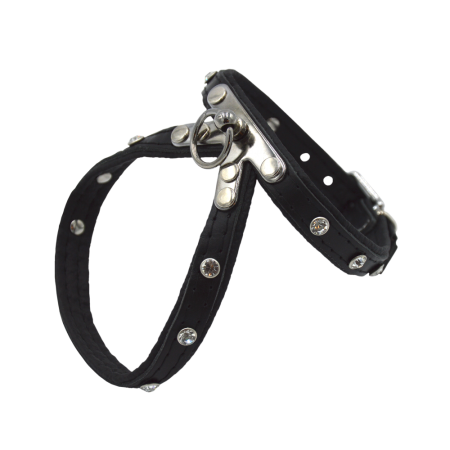 Comme Un Roi - Harnais Cuir So Chic Noir pour Chien