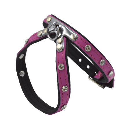 Comme Un Roi - Harnais Cuir So Funky Rose pour Chien