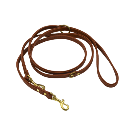 Comme Un Roi - Laisse Cuir Ajustable So Chic Caramel pour Chien - TU