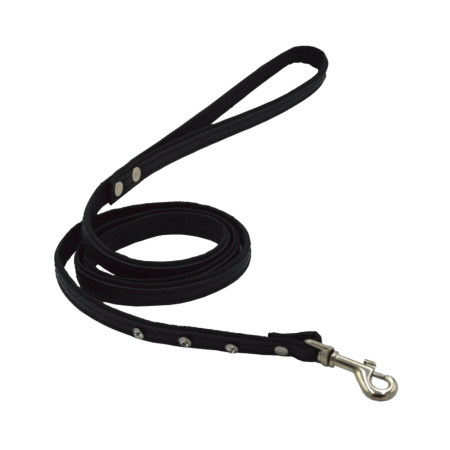 Comme Un Roi - Laisse Cuir et Strass So Chic Noir pour Chien ou Chat - TU