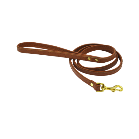Comme Un Roi - Laisse Cuir So Chic Caramel pour Chien - TU