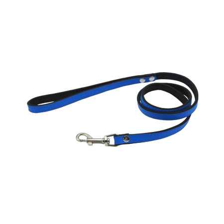 Comme Un Roi - Laisse Cuir So Funky Bleu / Noir pour Chien ou Chat - TU