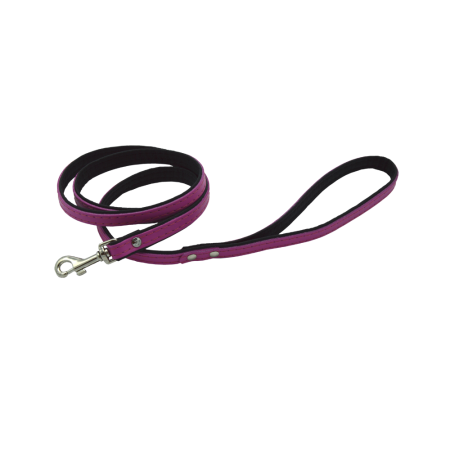 Comme Un Roi - Laisse Cuir So Funky Rose / Noir pour Chien ou Chat - TU