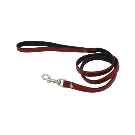 Comme Un Roi - Laisse Cuir So Funky Rouge / Noir pour Chien ou Chat - TU