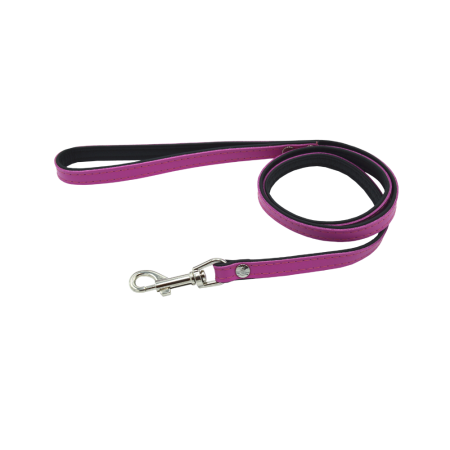Comme Un Roi - Laisse Cuir So Trendy Rose / Noir pour Chien ou Chat - TU
