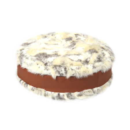 Comme Un Roi - Panier Donut So Nature Fourrure Beige pour chien et chat