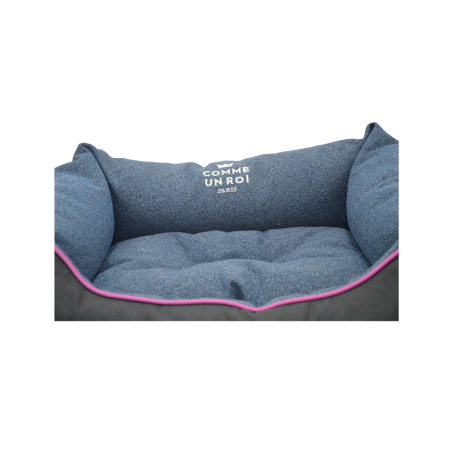 Comme Un Roi - Panier Douillet So Chic Bleu Prusse pour Chien et Chat