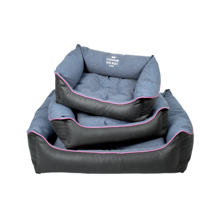 Comme Un Roi - Panier Douillet So Chic Bleu Prusse pour Chien et Chat