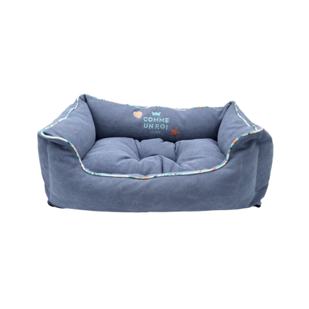 Comme Un Roi - Panier Douillet So Trendy Denim pour Chien et Chat